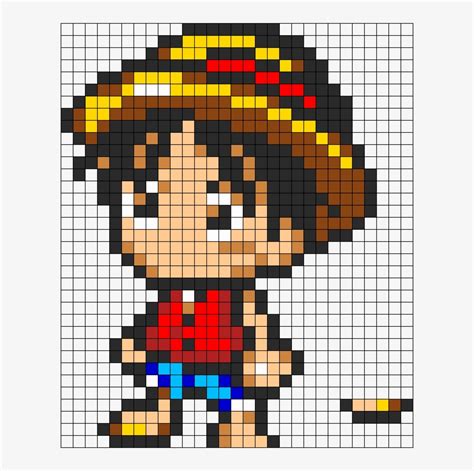 One Piece Luffy Pixel Art Pattern Anime Pixel Art Pixel Art | Images ...