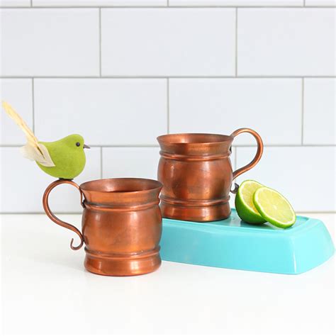 SOLD - Vintage Copper Moscow Mule Mugs – Wise Apple Vintage