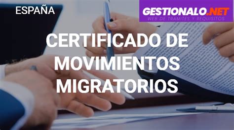 ᐈ Certificado de Movimientos Migratorios 【Requisitos, Pasos y MÁS】