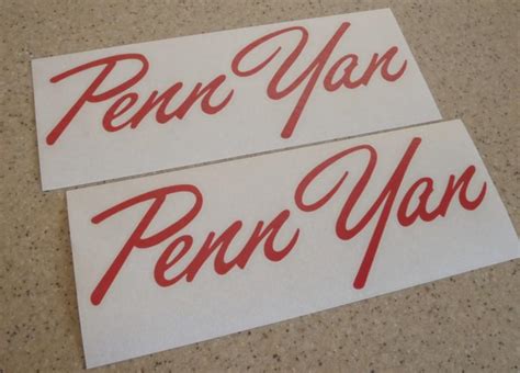 Buy Penn Yan Vintage Boat Decals Die-Cut 2-Pak RED 12" FREE SHIP + Free Fish Decal! in Vista ...