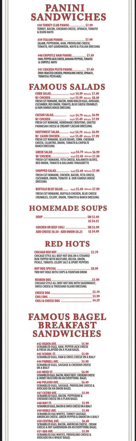 Halsted Street Deli menu in Chicago, Illinois, USA