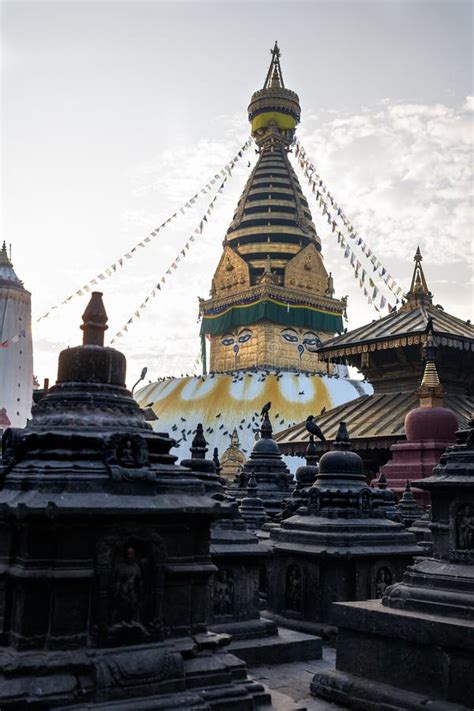 Swayambhunath Temple in Kathmandu Nepal Stock Image - Image of religion ...