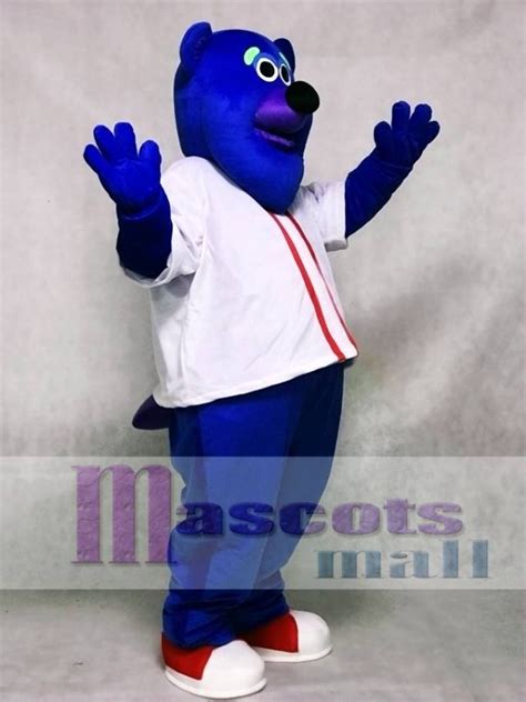 Custom Color Blue Fresno Grizzlies Parker T. Bear Mascot Costume