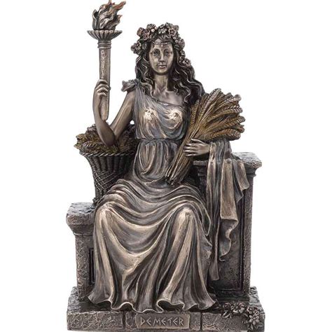 Bronze Enthroned Demeter Statue