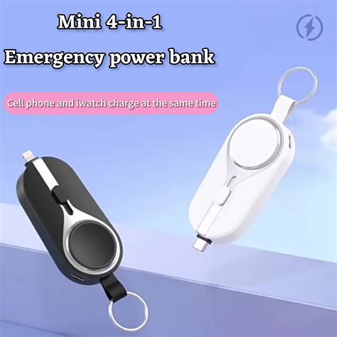 Mini Portable Charger 3000mah Emergency Keychain Powerbank Mobile Phone ...