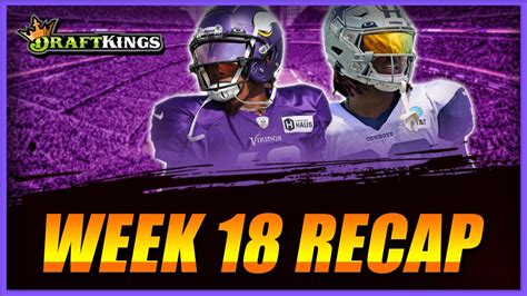 DRAFTKINGS NFL DFS Week 18 Fantasy Football Recap - YouTube