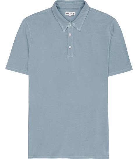 Reiss Stealth Jersey Polo Shirt in Blue for Men | Lyst