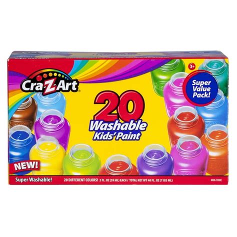 Cra-Z-Art 20 Pack of Super Washable Kids Paint, Multi-Color - Walmart.com - Walmart.com