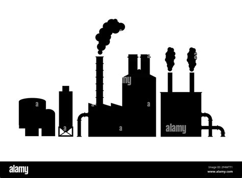 Vector factory. Industrial factory silhouette vector design. Factory illustration isolated on ...