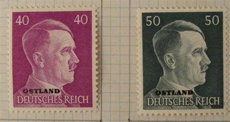 RARE COLLECTION OF WWII NAZI HITLER STAMPS-FROM OSTLAND