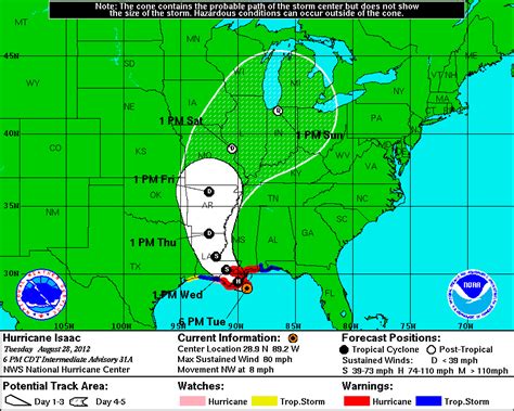 Hurricane Isaac’s Path | Track & Forecast Cone | Live Science