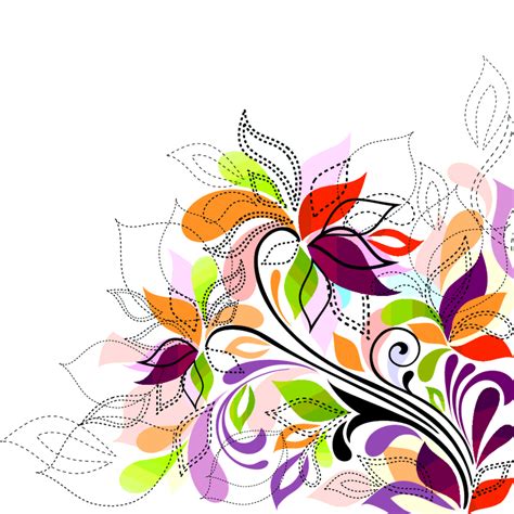 Free Swirly Colorful Floral Vector | FreeVectors