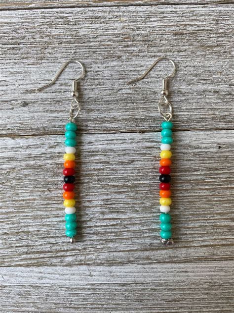 Western beaded earrings in 2022 | Beaded jewelry diy, Beaded earrings diy, Handmade wire jewelry