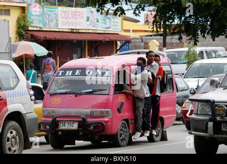 microlet bus in dili east timor Stock Photo - Alamy