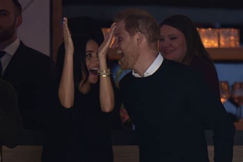 MEGHAN MARKLE and Prince Harry at Vancouver Canucks Hockey Game in ...