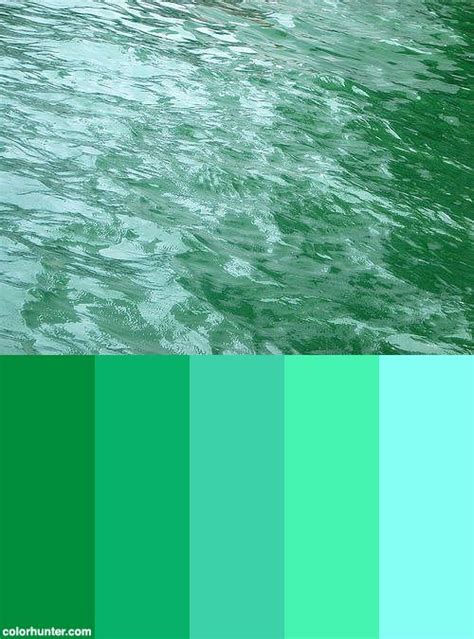 Seagreen Color Scheme from colorhunter.com Green Pallete, Green Color Schemes, Green Colour ...