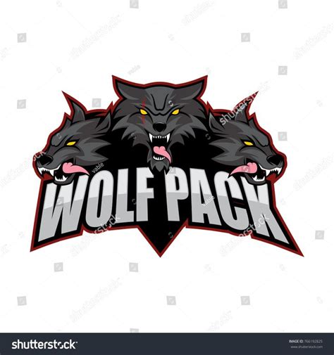 Wolf Pack Vector Logo Design Stock Vector (Royalty Free) 766192825 | Shutterstock | Vector logo ...