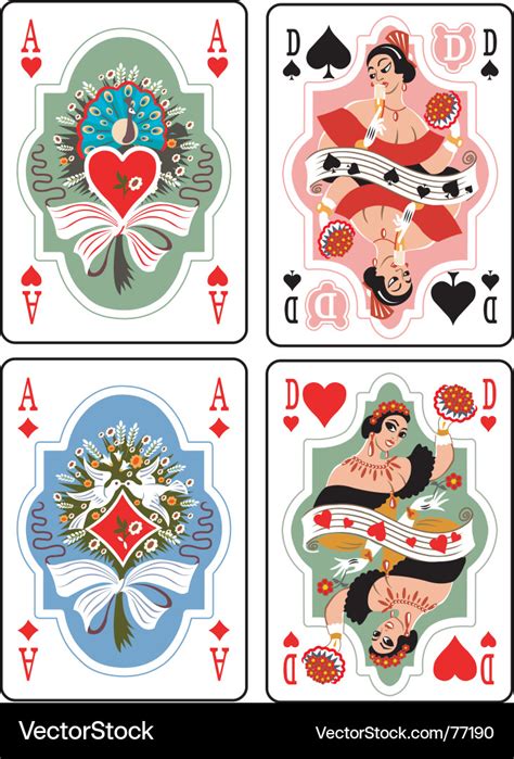 Playing cards Royalty Free Vector Image - VectorStock