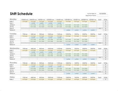 Work Back Schedule Template Excel | Resume Examples In Employee Schedule Format Employee ...