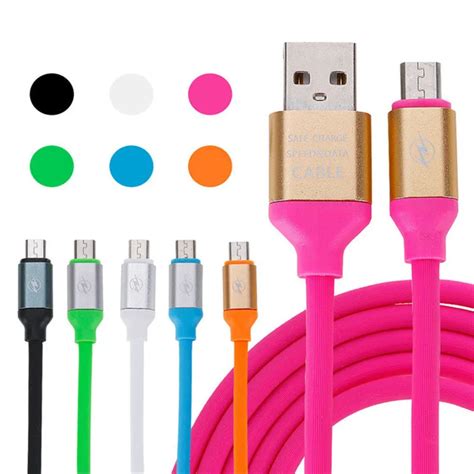 USB For Samsung Cable Micro V8 Data Line 1.3M Colorful Pass Fast Charger Cables For Samsung ...