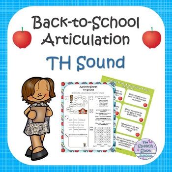 Back-to-School Articulation Activities: Voiced/Voiceless TH | TPT