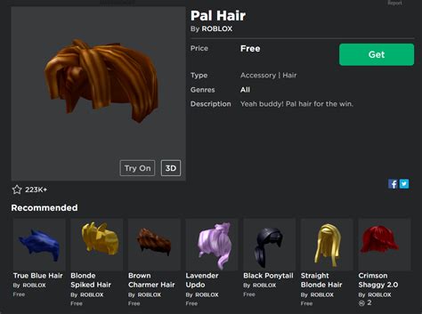 Free Hair Roblox Real