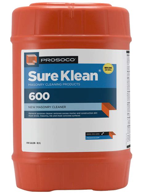 Sure Klean 600 (5 Gallon) - Prosoco - Cava Building Supply