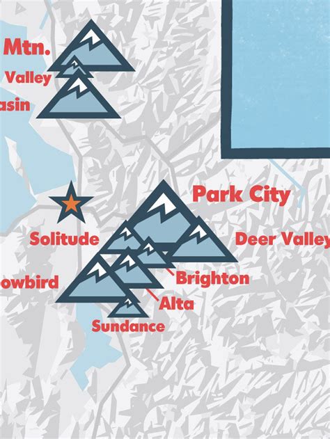 Utah Ski Resorts Map 18x24 Poster - Etsy