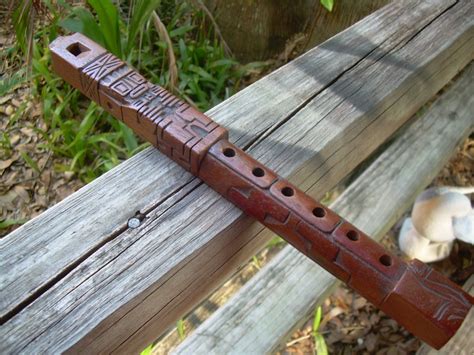 Vintage hand carved wooden Ethnic flute beautiful collectible | Etsy