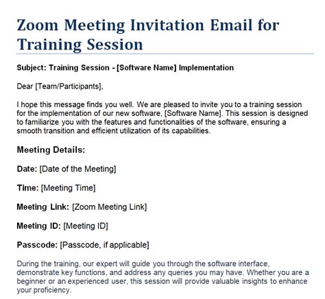 7+ Official Zoom Meeting Invitation Email Templates (DOC) - Day To Day ...