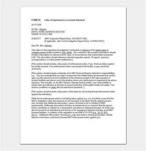 Letter of Reprimand for Employee Performance (Template & Samples)