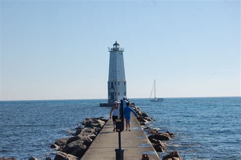 Frankfort North Breakwater Lighthouse - Lake Michigan - Travel the Mitten