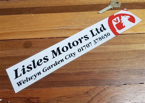 Vauxhall Dealer Window Sticker - Lisles Motors Ltd - 11"