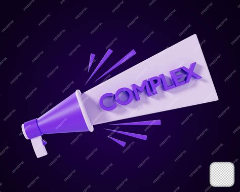 Premium PSD | Megaphone icon word complex 3d illustration