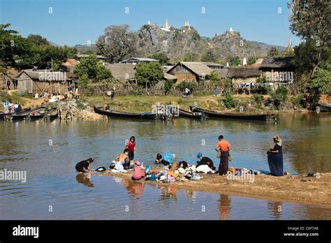 Village life in In Dein, Inle Lake, Myanmar (Burma Stock Photo - Alamy