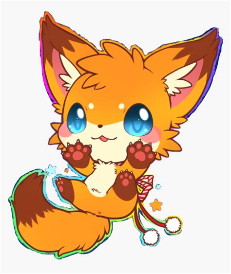 3 Kawaii Fox Kitty Freetoedit - Cute Baby Fox Drawing, HD Png Download , Transparent Png Image ...