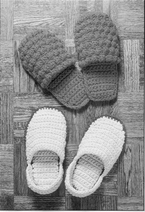 Crochet Pattern Slippers2 Pair for Men and Womenwarm and Toasty and ...