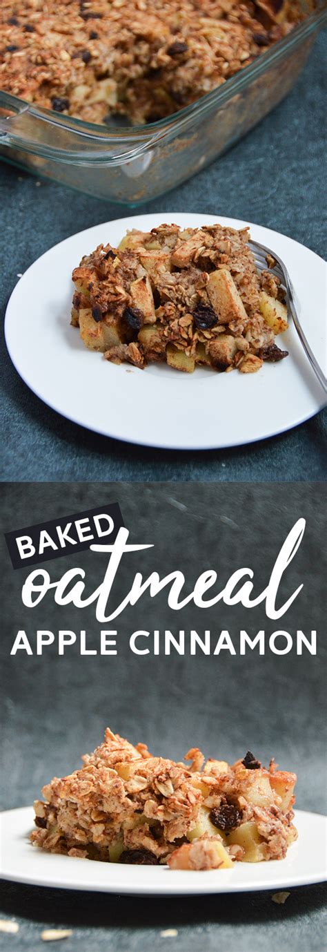Cinnamon Raisin Apple Oatmeal Bake