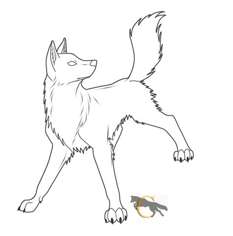 Free Wolf Lineart by FlareAndIcicle on DeviantArt