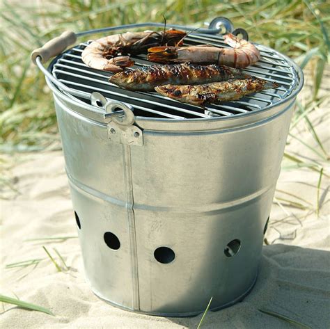 Adorable Steel Bucket BBQ from notonthehighstreet.com | Bucket bbq, Portable bbq, Diy bbq