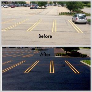 Commercial parking lot seal coating - Victor, New York