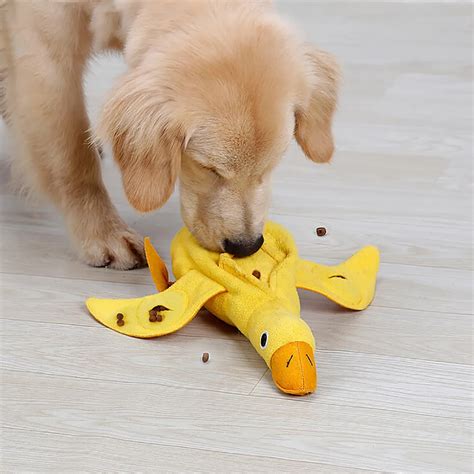 Training Snuffle Dog Toys IQ Treat Food Dispensing Duck Pet Toy toys ...