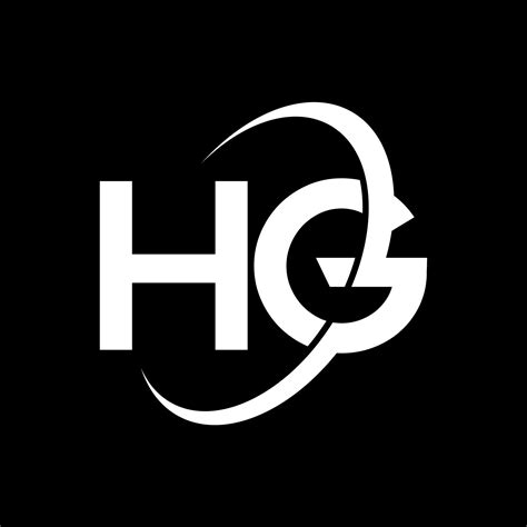 diseño del logotipo de la letra hg. icono del logotipo hg de letras iniciales. letra abstracta ...