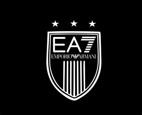 Emporio Armani Ea7 Brand Clothes Logo Symbol White Design Fashion Vector Illustration With Black ...