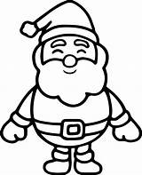 Easy Santa Coloring Pages sketch template