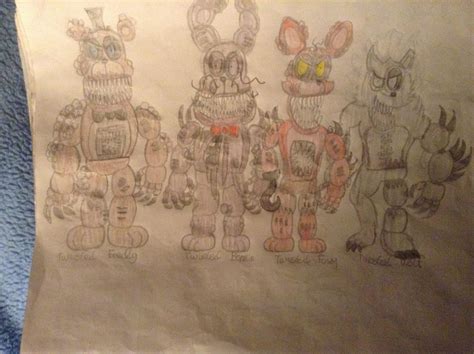 Another Twisted animatronics drawing : r/fivenightsatfreddys