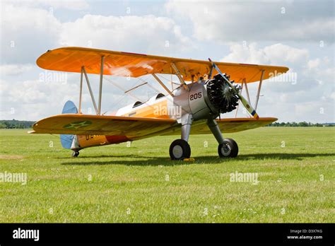 Boeing Stearman biplane Stock Photo - Alamy