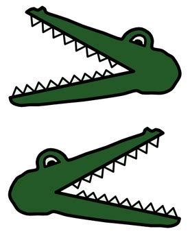 Crocodile More Than Less Than Symbols Clipart