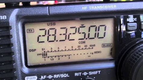 Monitoring 10 Meter Band with ICOM IC-718 100W HF Radio - YouTube