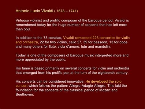 Antonio Vivaldi Biography